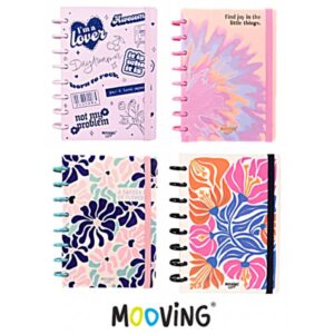 cuaderno mooving loop 1721132 a discos a5 (4 diseÑos) 1und