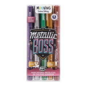 marcadores metalicos 5 tono s xs metallic boss