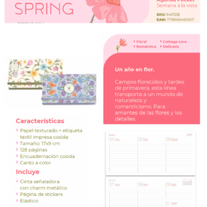 agenda pocket flores